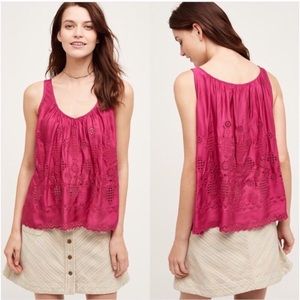 Anthropologie lace cutout top